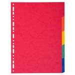 Intercalaires Carte Lustrée 225g 5 Positions - A4 - Couleurs Assorties - X 25 - Exacompta