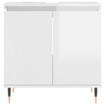 vidaXL Armoire de bain blanc brillant 58x33x60 cm bois d'ingénierie