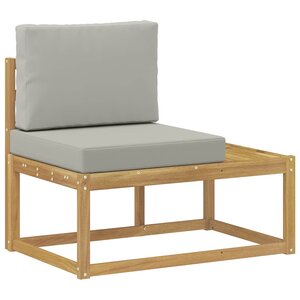 vidaXL Canapé d'extérieur en bout avec coussin Blanc 91 x 63 x 73 cm