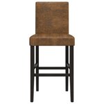 vidaXL Chaises de bar lot de 2 bois massif d'hévéa et tissu