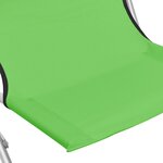 vidaXL Chaises de plage pliables 2 Pièces Vert Tissu