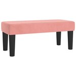 vidaXL Sommier à lattes de lit avec matelas Rose 90x200 cm Velours