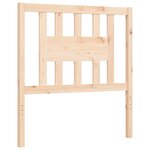 vidaXL Cadre de lit avec tête de lit 90x200 cm bois massif