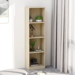 vidaXL Bibliothèque à 4 niveaux Chêne sonoma Bois d’ingénierie