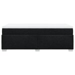 vidaXL Sommier à lattes de lit avec matelas Noir 90x200 cm Tissu