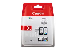 Pack de 2 cartouches d'encre d'origine Canon PG545XL noir + CL546 couleur - 8286B010