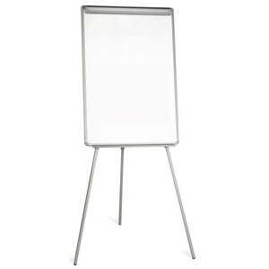 Chevalet à trépied économique, surface en mélamine non magnétique, cadre en plastique, 700 x 1 000 mm
