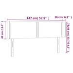 vidaXL Tête de lit avec oreilles Rose 147x16x78/88 cm Velours