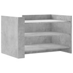 vidaXL Table basse gris béton 80x50x50 cm bois d'ingénierie