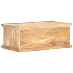 vidaXL Table basse 90x50x35 cm Bois de manguier et canne naturelle