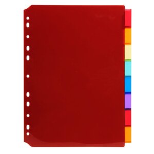 Intercalaires Pp Transparent Couleurs Avec Porte Étiquette A4 8 Positions - Couleurs Assorties - X 10 - Exacompta