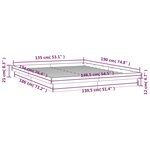 vidaXL Cadre de lit à LED 135x190 cm double bois massif