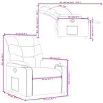 vidaXL Fauteuil inclinable Marron foncé Tissu