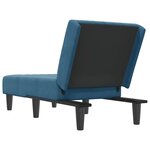 vidaXL Chaise longue bleu velours