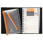 Porte cartes de visite détachable120 cartes 20x14,5cm 75034 EXACOMPTA