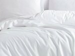 Parure de lit blanche unie 240 x 220 cm