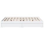 vidaXL Cadre de lit avec tiroirs blanc 140x190cm bois d'ingénierie