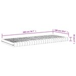 vidaXL Matelas en mousse blanc 100x200 cm 7 zones dureté 20 ILD
