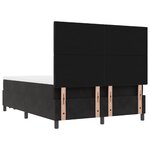 vidaXL Lit à sommier avec matelas & banc noir 140x190 cm velours