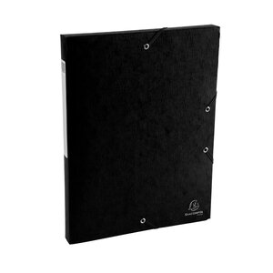 Boite De Classement Exabox Dos 25mm Carte Lustrée Scotten - A4 - Noir - X 10 - Exacompta