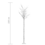 vidaXL Sapin de Noël 200 LED blanc chaud Saule 2 2 m Int/Ext