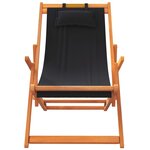 vidaXL Chaises de plage pliables lot de 2 noir tissu