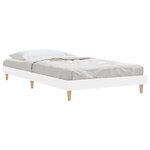 vidaXL Cadre de lit blanc 90x200 cm bois d'ingénierie