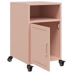 vidaXL Table de chevet rose 36x39x59 cm acier
