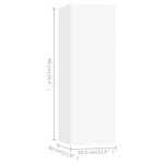 vidaXL Ensemble de meubles TV 3 Pièces Blanc Bois d'ingénierie