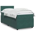 vidaXL Sommier à lattes de lit avec matelas Vert foncé 100x200 cm