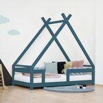 Lit cabane enfant TAHUKA 80 x 180 vert pétrole