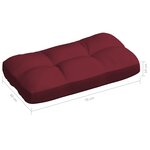 vidaXL Coussins de canapé palette 7 Pièces Rouge bordeaux