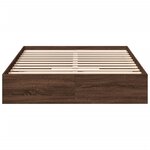 vidaXL Cadre de lit et tiroirs chêne marron 120x200 cm bois ingénierie