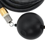 vidaXL Tuyau d'aspiration avec raccords en laiton noir 1 1" 15 m PVC