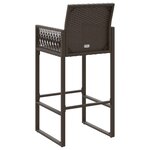 vidaXL Tabourets de bar de jardin lot de 2 marron résine tressée