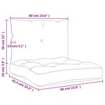 vidaXL Coussins de palette lot de 2 bleu royal tissu