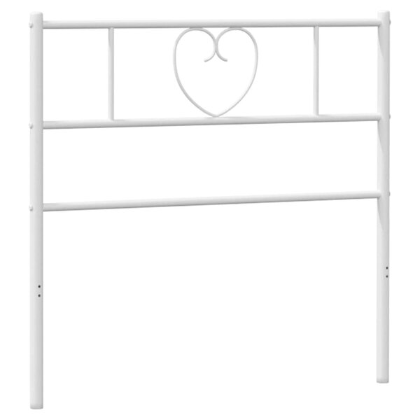 vidaXL Tête de lit métal blanc 100 cm