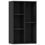 vidaXL Bibliothèque/Buffet Noir 50x25x80 cm Bois d’ingénierie