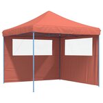 vidaXL Tente de réception pliable escamotable avec 2 parois latérales