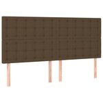 vidaXL Tête de lit à LED Marron foncé 160x5x118/128 cm Tissu