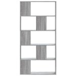 vidaXL Bibliothèque 5 niveaux sonoma gris bois d'ingénierie