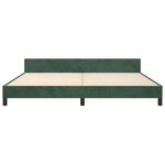 vidaXL Cadre de lit avec tête de lit Vert foncé 200x200 cm Velours