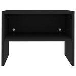 vidaXL Tables de chevet 2 Pièces Noir 40x30x30 cm Bois d'ingénierie