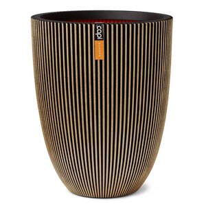 Capi Vase élégant Groove 34x46 cm Noir et doré