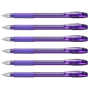 Stylo Bille à Capuchon IFeel-it! BX487 Pointe Moyenne Violet x 6 PENTEL