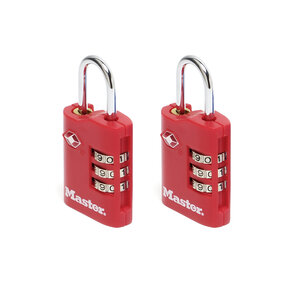 Pack de 2 Cadenas à Combinaison TSA Couleur Aléatoire 6 3 x 3 x 1 4 cm