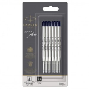 PARKER Recharge pour stylo QUINKflow  M  blister de 10  noir