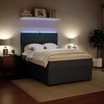 vidaXL Sommier à lattes de lit et matelas Gris foncé 140x200cm Velours