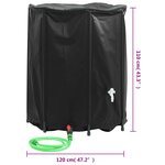 vidaXL Réservoir d'eau avec robinet pliable 1250 L PVC