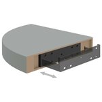 vidaXL Étagères d'angle flottantes 4 Pièces gris 25x25x3 8 cm MDF